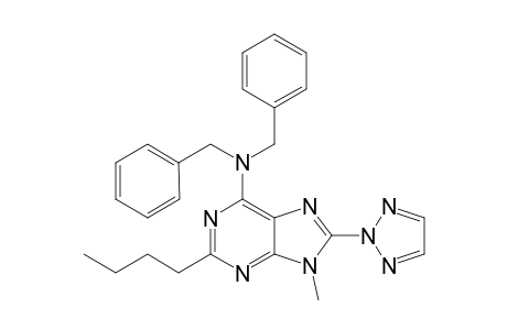 Dibenzyl-[8-(1,2,3 triazol-1-yl)-2-(butyl)-9-methyl-9H-purin-6-yl]-amine