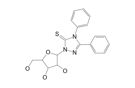 2-(3,4-Dihydroxy-5-methylol-tetrahydrofuran-2-yl)-4,5-diphenyl-1,2,4-triazole-3-thione