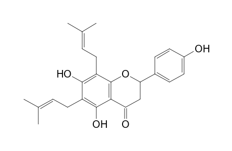2-(4-hydroxyphenyl)-6,8-bis(3-methylbut-2-enyl)-5,7-bis(oxidanyl)-2,3-dihydrochromen-4-one