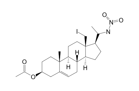 (20R)-18-Iodo-20-nitroamino-pregn-5-en-3b-yl acetate