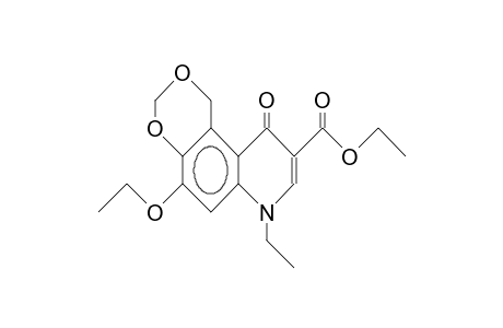 7,10-dihydro-5-ethoxy-7-ethyl-10-oxo-1H-m-dioxino[5,4-f]quinoline-9-carboxylic acid, ethyl ester