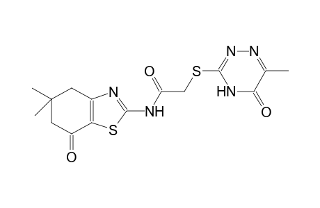 N-(5,5-dimethyl-7-oxo-4,5,6,7-tetrahydro-1,3-benzothiazol-2-yl)-2-[(6-methyl-5-oxo-4,5-dihydro-1,2,4-triazin-3-yl)sulfanyl]acetamide