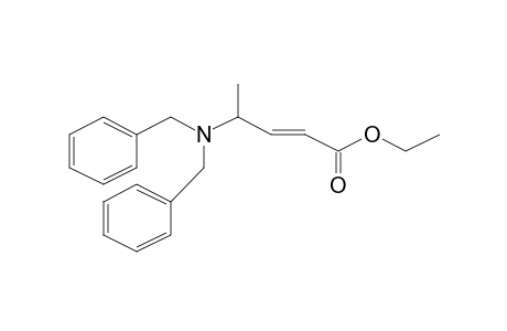 2-(E)-Pentenoic acid, (4S)-dibenzylamino)-, ethyl ester