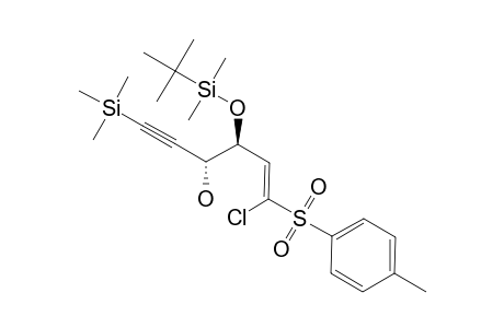 (1Z,3R*,4R*)-3-[(TERT.-BUTYLDIMETHYLSILYL)-OXY]-1-CHLORO-1-(PARA-TOLYLSULFONYL)-6-(TRIMETHYLSILYL)-HEX-1-EN-5-YN-4-OL;ANTI-ISOMER