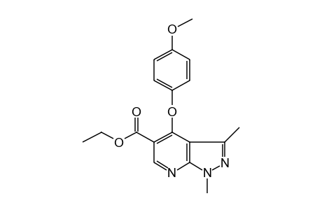 1,3-dimethyl-4-(p-methoxyphenoxy)-1H-pyrazolo[3,4-b]pyridine-5-carboxylic acid, ethyl ester