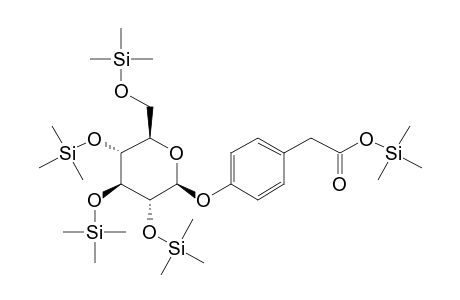 Benzeneacetic acid, 4-(.beta.-D-glucopyranosyloxy)-, 5tms derivative