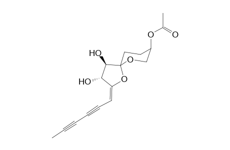 Acetic acid (3R,4R)-2-hexa-2,4-diyn-(E)-ylidene-3,4-dihydroxy-1,6-dioxa-spiro[4.5]dec-8-yl ester