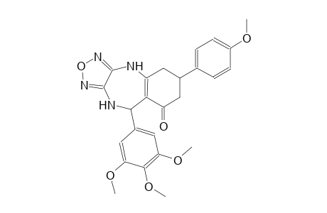 4H-[1,2,5]oxadiazolo[3,4-b][1,4]benzodiazepin-8(5H)-one, 6,7,9,10-tetrahydro-6-(4-methoxyphenyl)-9-(3,4,5-trimethoxyphenyl)-