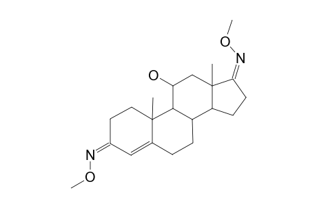 ANDROST-4-ENE-11.BETA.-OL-3,17-DIONE(3,17-DI-O-METHYLOXIME)