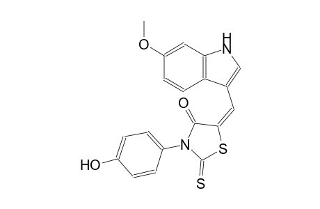 4-thiazolidinone, 3-(4-hydroxyphenyl)-5-[(6-methoxy-1H-indol-3-yl)methylene]-2-thioxo-, (5E)-