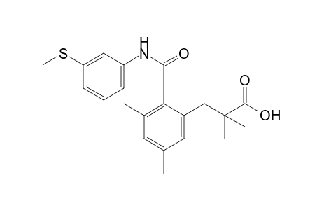 2-{[m-(METHYLTHIO)PHENYL]CARBAMOYL}-alpha,alpha,3,5-TETRAMETHYLHYDROCINNAMIC ACID