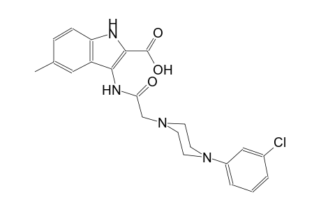 3-({[4-(3-chlorophenyl)-1-piperazinyl]acetyl}amino)-5-methyl-1H-indole-2-carboxylic acid