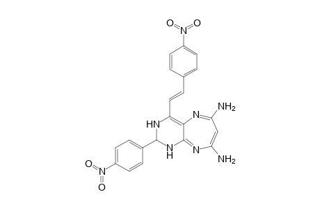 6,8-Diamino-2,3-dihydro-2-(4''-nitrophenyl)-4-(4'-nitrostyryl)-1H-pyrimido[4,5-B]-[1,4]diazepine