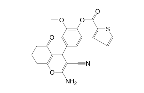 Thiophene-2-carboxylic acid, [4-(5,6,7,8-tetrahydro-2-amino-3-cyano-5-oxo-4H-chromen-4-yl)-2-methoxyphenyl] ester
