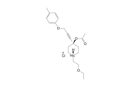 4-ACETOXY-1-(2-ETHOXYETHYL)-4-[3-(PARA-METHYLPHENOXY)-1-PROPYNYL]-PIPERIDINE-HYDROCHLORIDE;CONFORMER-A