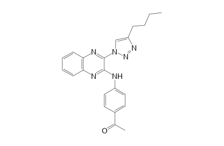 1-(4-((3-(4-Butyl-1H-1,2,3-triazol-1-yl)quinoxalin-2-yl)amino)phenyl)ethan-1-one