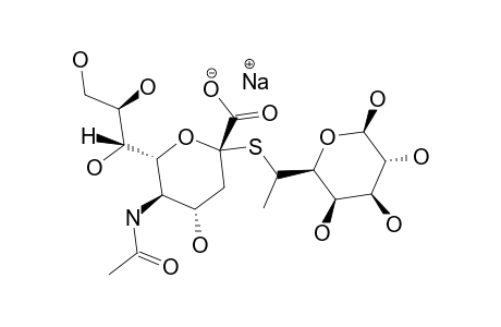 SODIUM-SALT-OF-5-ACETAMIDO-3,5-DIDEOXY-2-THIO-ALPHA-D-GLYCERO-D-GALACTO-NONULOPYRANOSYLONIC-ACID-(2-S-6)-7-DEOXY-L-GLYCERO-D-GALACTO-HEPT