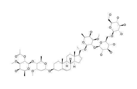 DELTA(5)-PREGNENE-3-BETA,20(S)-DIOL-3-O-[2-O-ACETYL-BETA-D-DIGITALOPYRANOSYL-(1->4)-BETA-D-CYMAROPYRANOSIDE]-20-O-[BETA-D-GLUCOPYRANOSYL-(1->6)-BETA-D-GLUCO