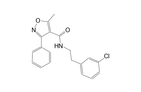 N-[2-(3-chlorophenyl)ethyl]-5-methyl-3-phenyl-4-isoxazolecarboxamide