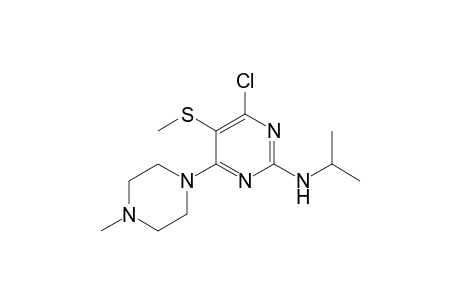 4-chloro-2-(isopropylamino)-6-(4-methyl-1-piperazinyl)-5-(methylthio)-pyrimidine