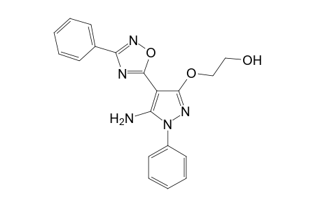 2-Amino-3-[(2'-hydroxyethoxy)-4'-( 9"-phenyl-7",8",10"-oxadiazol-6"-yl)]-1-phenylpyrazole