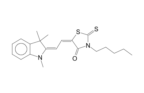 3-Pentyl-2-thioxo-5-[2-(1,3,3-trimethyl-1,3-dihydro-2H-indol-2-ylidene)ethylidene]-1,3-thiazolidin-4-one