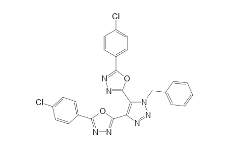 2-(4-Chlorophenyl)-5-[5-[5-(4-chlorophenyl)-1,3,4-oxadiazol-2-yl]-1-(phenylmethyl)-1,2,3-triazol-4-yl]-1,3,4-oxadiazole