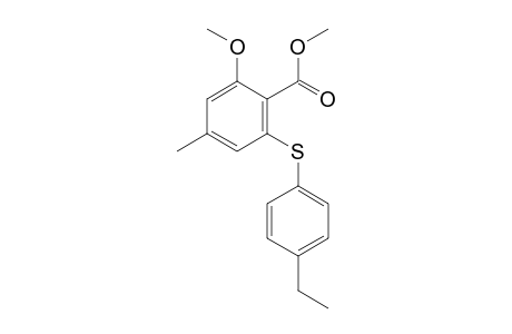 Methyl 2-methoxy-4-methyl-6-(4-ethylphenylsulfanyl)-benzoate