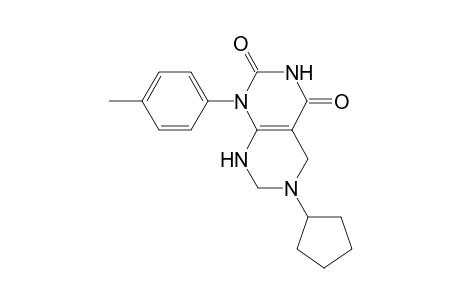Pyrimido[4,5-d]pyrimidine-2,4(1H,3H)-dione, 6-cyclopentyl-5,6,7,8-tetrahydro-1-(4-methylphenyl)-