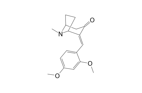 (4E)-4-(2,4-dimethoxybenzylidene)-8-methyl-8-azabicyclo[3.2.1]octan-3-one