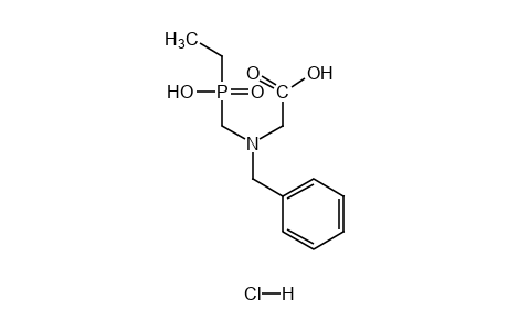 N-benzyl-N-[(ethylhydroxyphosphinyl)methyl]glycine, hydrochloride