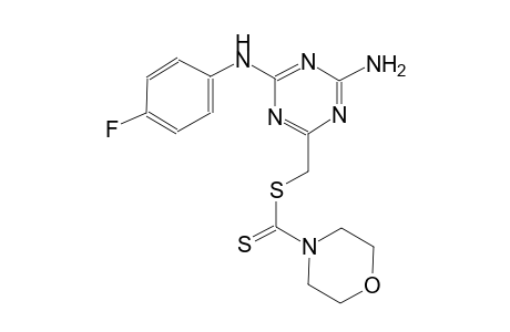 [4-amino-6-(4-fluoroanilino)-1,3,5-triazin-2-yl]methyl 4-morpholinecarbodithioate