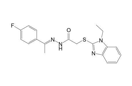 acetic acid, [(1-ethyl-1H-benzimidazol-2-yl)thio]-, 2-[(E)-1-(4-fluorophenyl)ethylidene]hydrazide