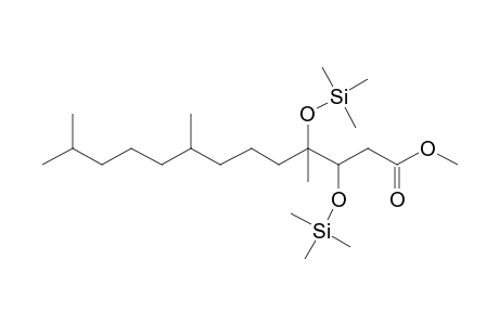 Tridecanoic acid, 4,8,12-trimethyl-3,4-bis(trimethylsilyloxy)-, methyl ester