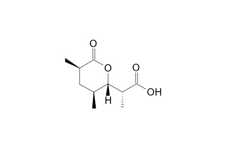 (2R)-2-[(2S,3S,5R)-3,5-dimethyl-6-oxidanylidene-oxan-2-yl]propanoic acid