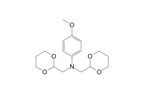 N-(4-Methoxyphenyl)-N,N-bis(1,3-dioxan-2-ylmethyl)amine