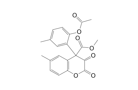 2,3-dioxo-4-(6-hydroxy-m-tolyl)-6-methyl-4-chromancarboxylic acid, methyl ester, acetate