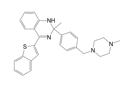 4-(1-benzothiophen-2-yl)-2-methyl-2-[4-[(4-methyl-1-piperazinyl)methyl]phenyl]-1H-quinazoline