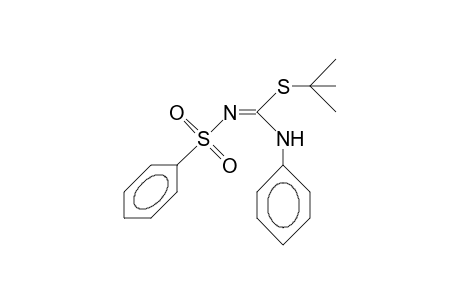 N-(T-Butylthio-anilino-methylene)-benzenesulfonamide