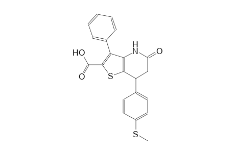 thieno[3,2-b]pyridine-2-carboxylic acid, 4,5,6,7-tetrahydro-7-[4-(methylthio)phenyl]-5-oxo-3-phenyl-