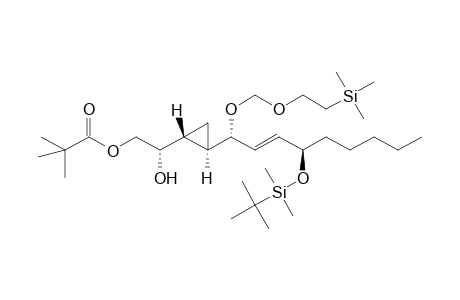 (2R)-2-Hydroxy-2-{(1R,2R)-2-[(1R,4R,2E)-4-tert-butyldimethylsilyloxy-1-(2-trimethylsilyl)ethoxymethoxynon-2-enyl]cyclopropyl}ethyl 2,2-dimethylpropanoate