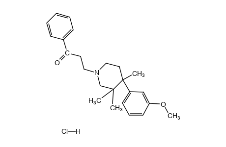 3-[4-(m-methoxyphenyl)-3,3,4-trimethylpiperidino]propiophenone, hydrochloride