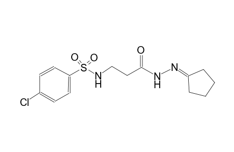 4-chloro-N-[3-(2-cyclopentylidenehydrazino)-3-oxopropyl]benzenesulfonamide