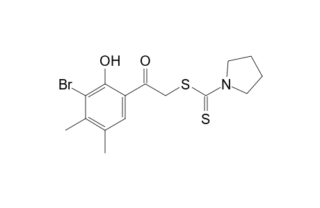 3'-bromo-4',5'-dimethyl-2'-hydroxy-2-mercaptoacetophenone, 2-(1-pyrrolidinecarbodithioate)