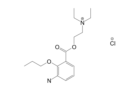 3-amino-2-propoxybenzoic acid, 2-(diethylamino)ethyl ester, monohydrochloride