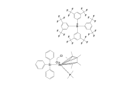 [5-eta-C10H15(PME3)rh(SIPH3)(CH2CL2)]-[B(3,5-C6H3(CF3)2)4]