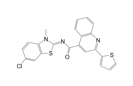 4-quinolinecarboxamide, N-[(2Z)-6-chloro-3-methylbenzothiazolylidene]-2-(2-thienyl)-