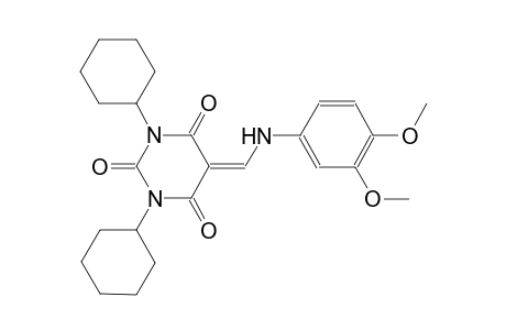 1,3-dicyclohexyl-5-[(3,4-dimethoxyanilino)methylene]-2,4,6(1H,3H,5H)-pyrimidinetrione