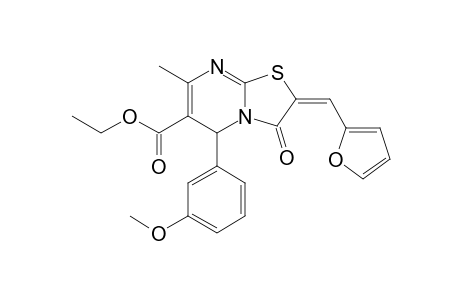 ethyl (2E)-2-(2-furylmethylene)-5-(3-methoxyphenyl)-7-methyl-3-oxo-2,3-dihydro-5H-[1,3]thiazolo[3,2-a]pyrimidine-6-carboxylate