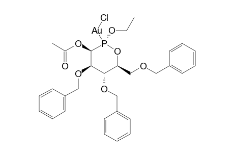 CHLORO-[(2S,3R,4S,5S,6R)-4,5-BIS-(BENZYLOXY)-6-((BENZYLOXY)-METHYL)-2-ETHOXY-1,2-OXAPHOSPHINAN-3-YLACETATE]-GOLD